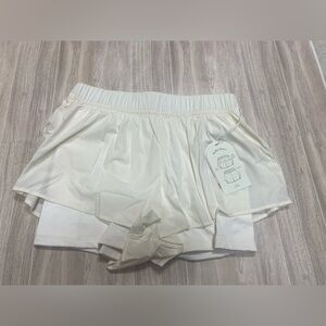 Blogilates white shorts